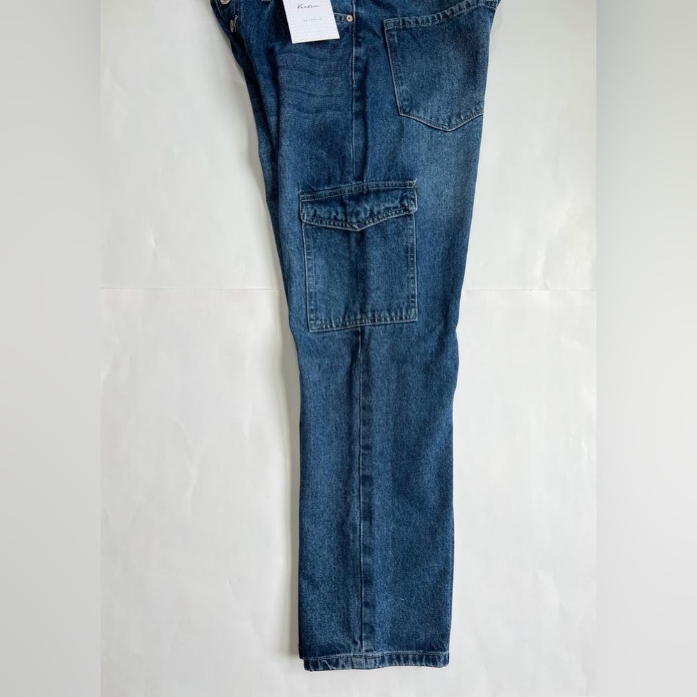KanCan New Cargo Jeans Exposed Button Fly Straight 100% Cotton KC7893M Size 9/28 - Picture 5 of 12